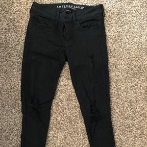 American eagle black jeggings